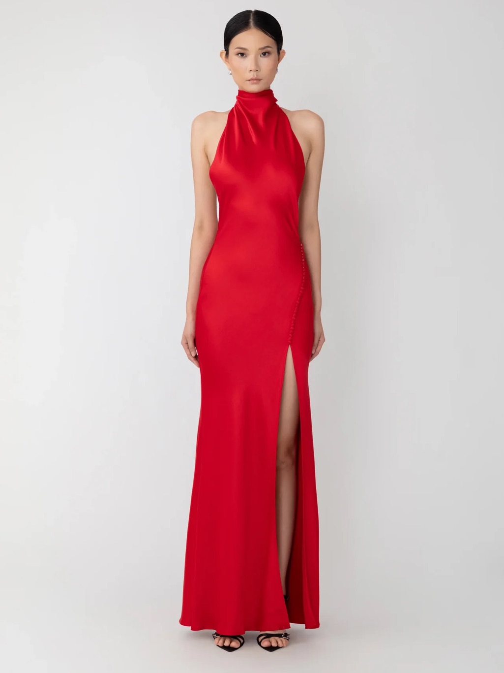 Sau Lee Penelope Backless Satin Gown